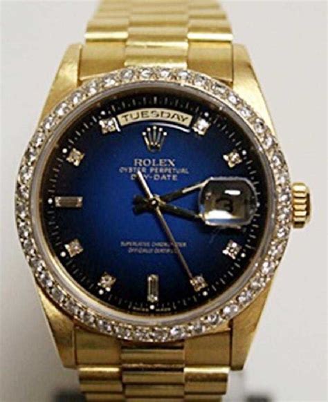 rolex daydate presidential blue face|Rolex Day-Date 118238.